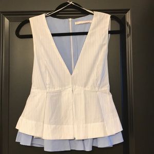Zara Sleeveless Peplum Shirt